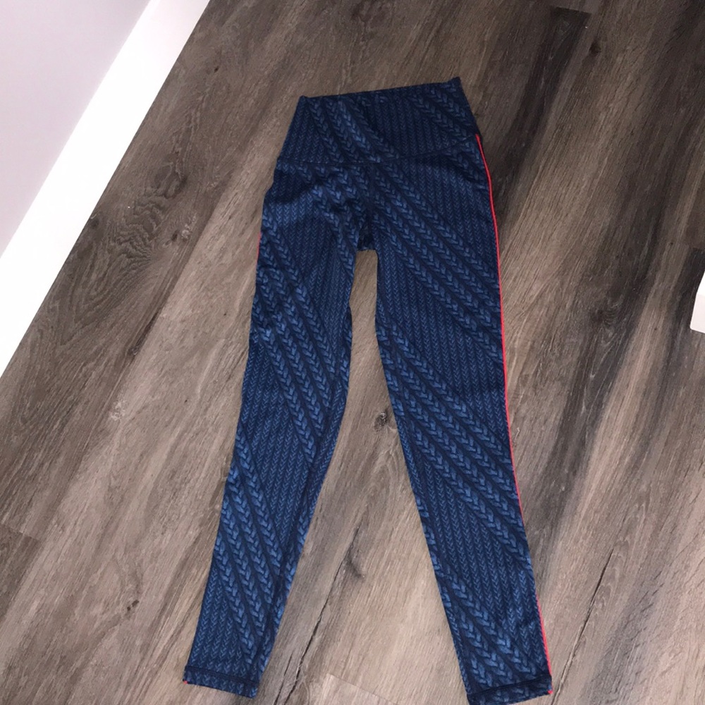 denim braided designed leggings